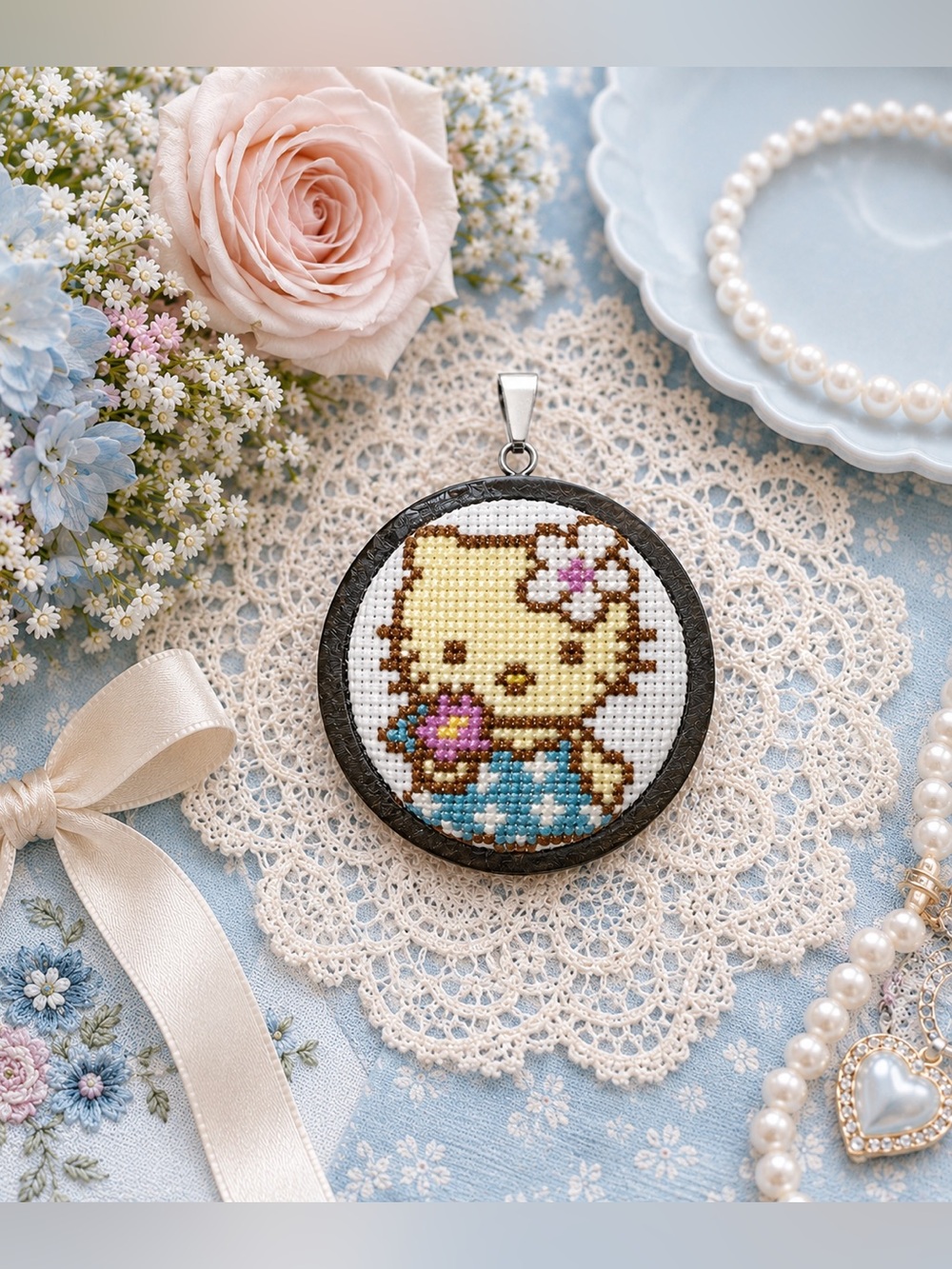 Hello Kitty necklace jewelry keychain pendant